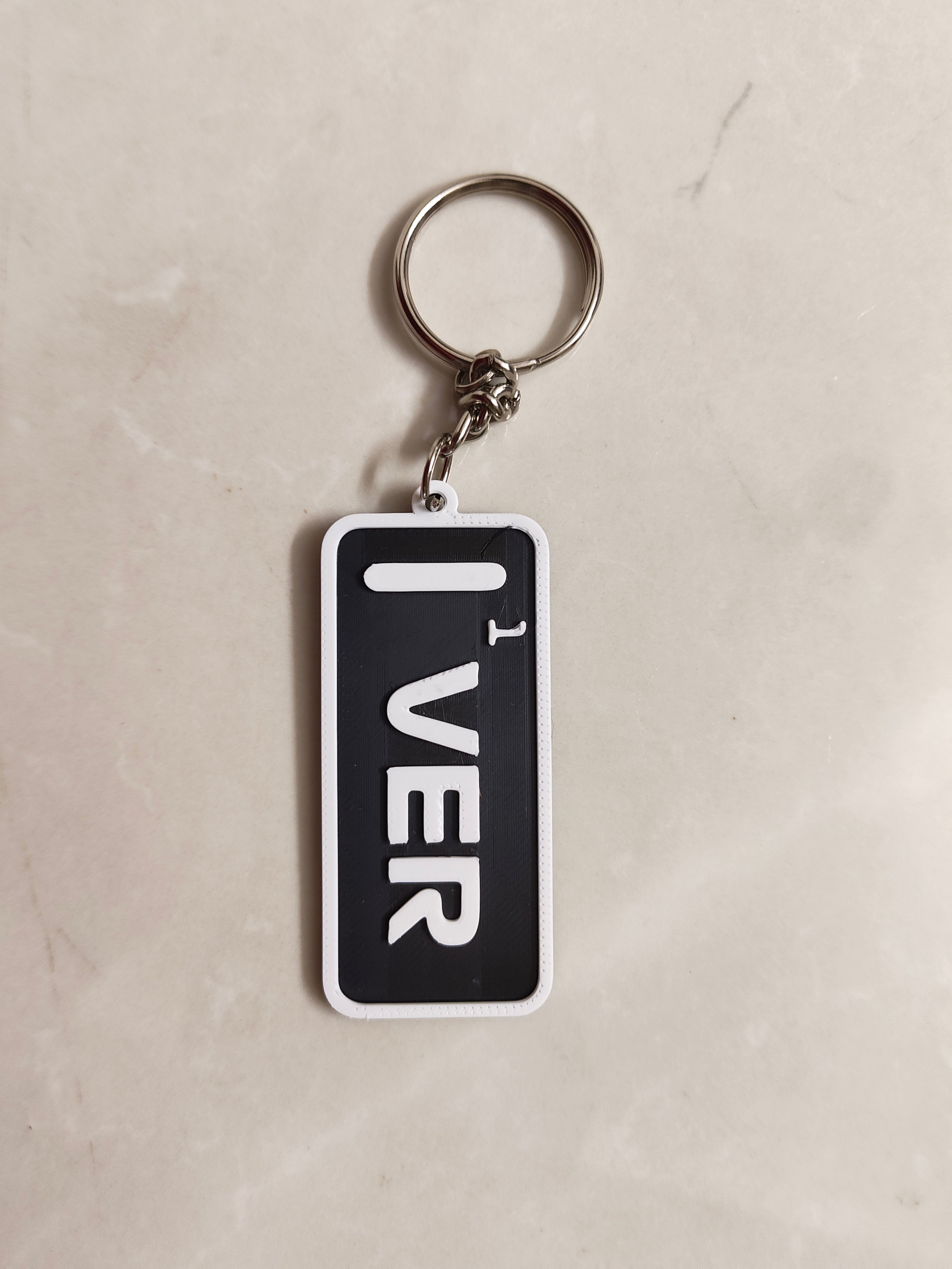 F1 racer tag keychain